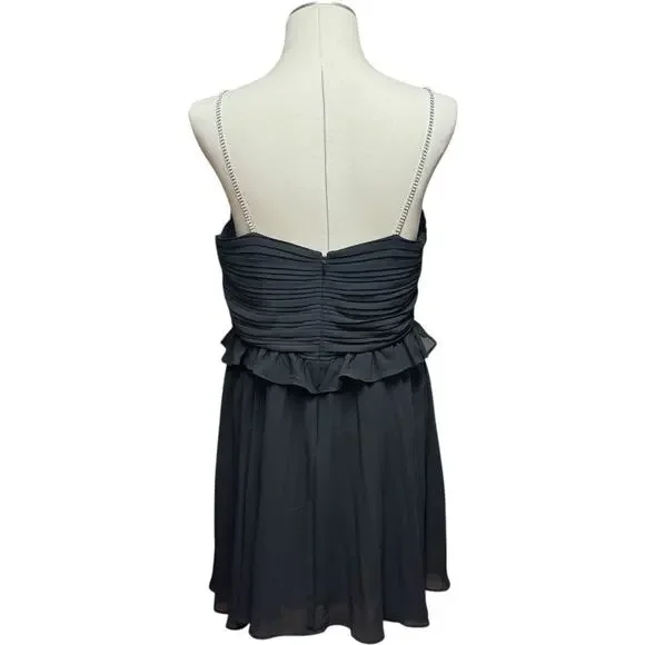 Michael Michael Kors Rhinestone Strap Mini Cocktail Dress Black 12 - Picture 5 of 6